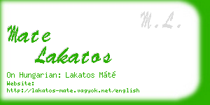 mate lakatos business card